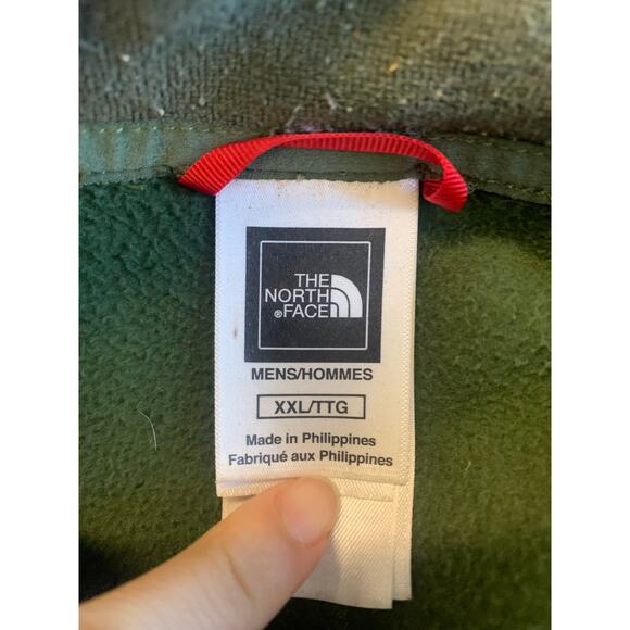 The North Face Men's Full Zip Fleece Jacket Long Sleeves Olive Green Size XXL - Picture 3 of 5